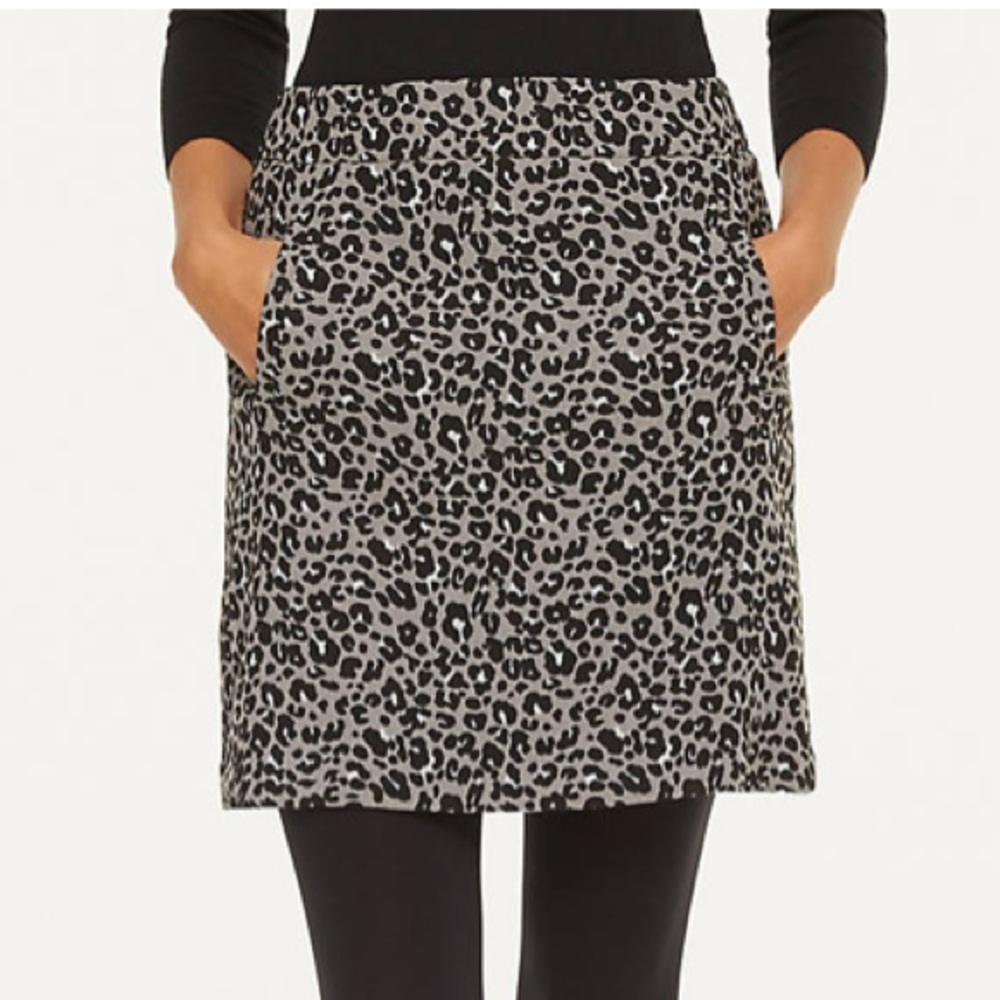 LOFT Leopard Print Straight Skirt, NWT!